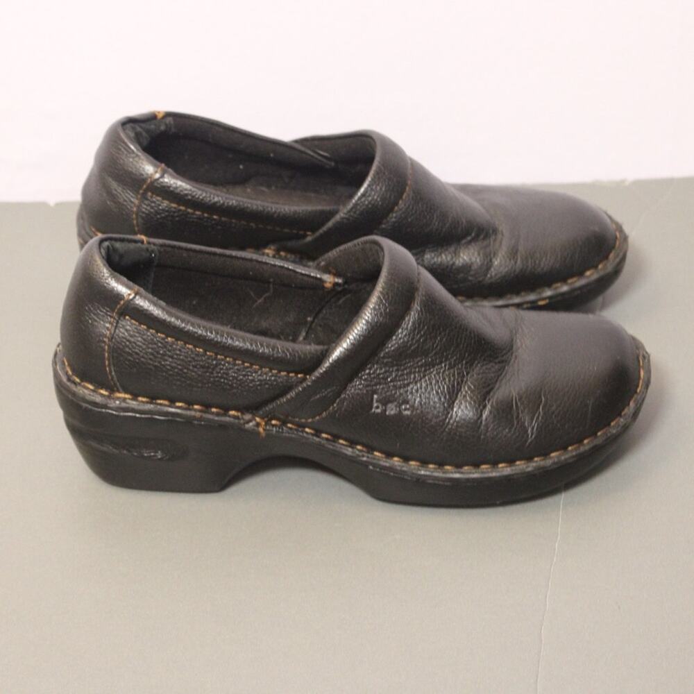 Born Concepts b.o.c. Black Leather Loafers Slip On Comfort Shoes Size 8 / 39‎ M